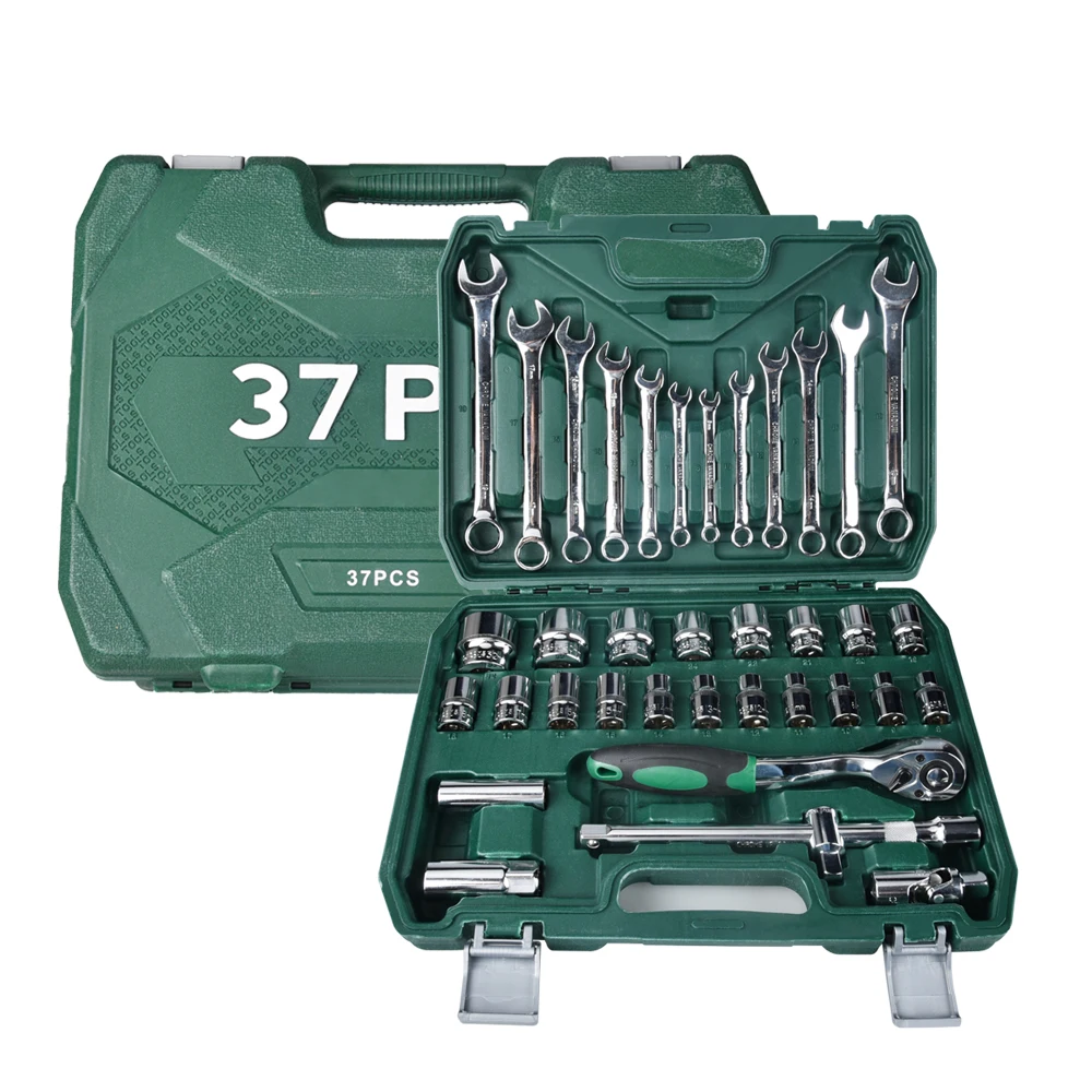 New Socket Set, 37-Piece  Hand Tool Socket Wrench
