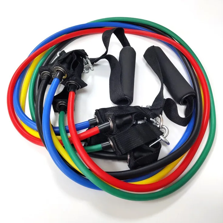 Logo custom gymnastics fitness yoga exercise muscle elastic bulk  latex loop resistance bands