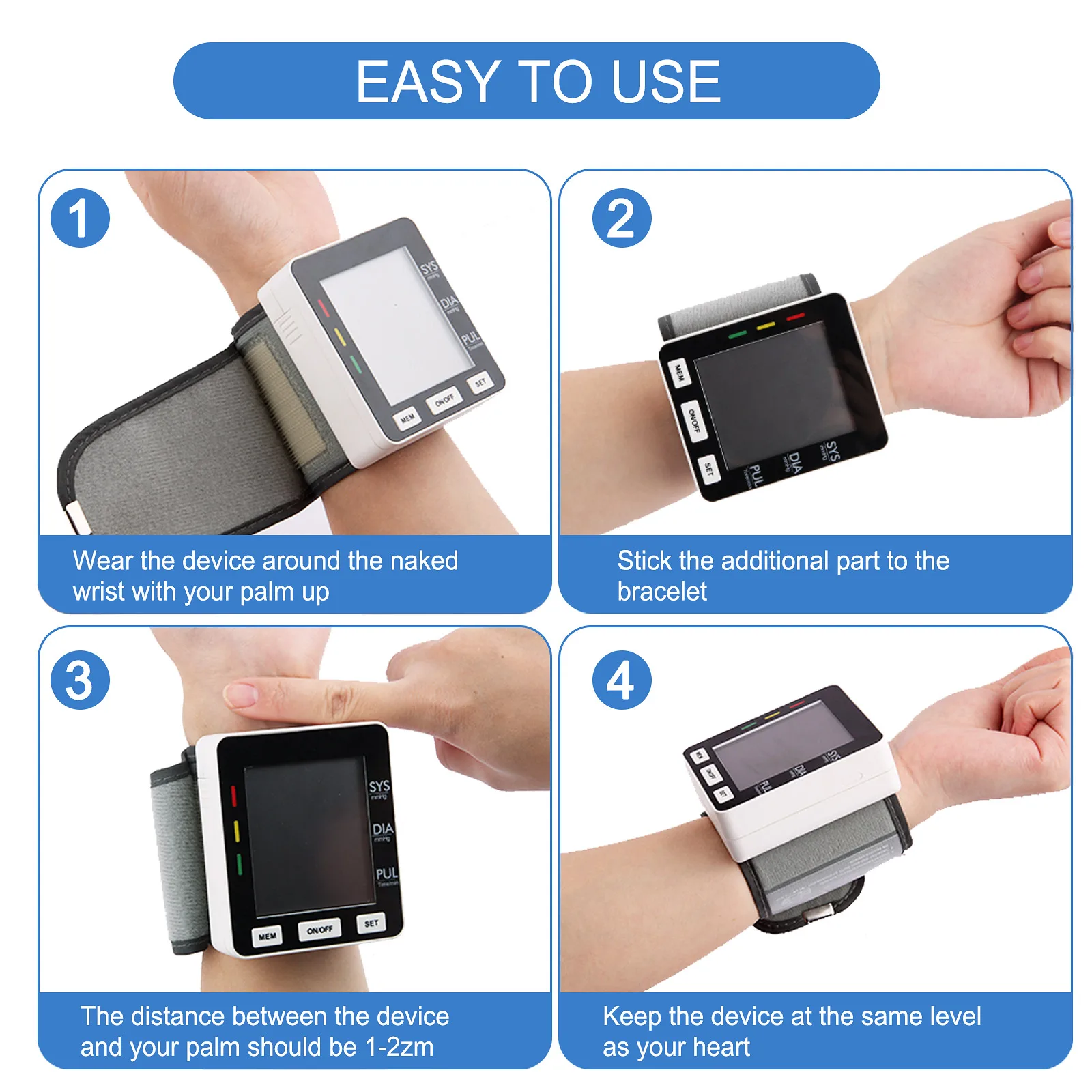 Medical CE MDR approved Customized OEM Logo Printing Wrist Blood Pressure Monitor digital Sphygmomanometer