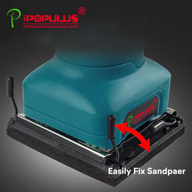iPOPULUS  300W 1/4 Sheet Palm Sander Polisher Woodworking Machine for Sanding and Polishing