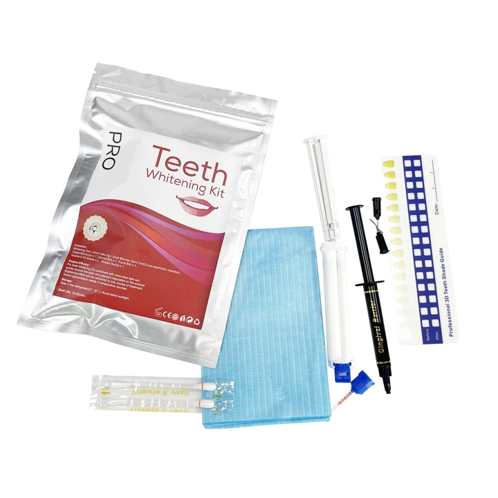 Professional CE Dental Gum Protector Double Tube Teeth Whitening Gel Dental Clinic Teeth Whitening Kit