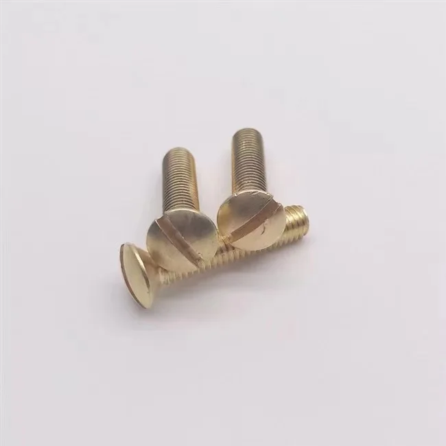 Hardware fasteners copper brass screws suppliers slotted oval head machine screw DIN964