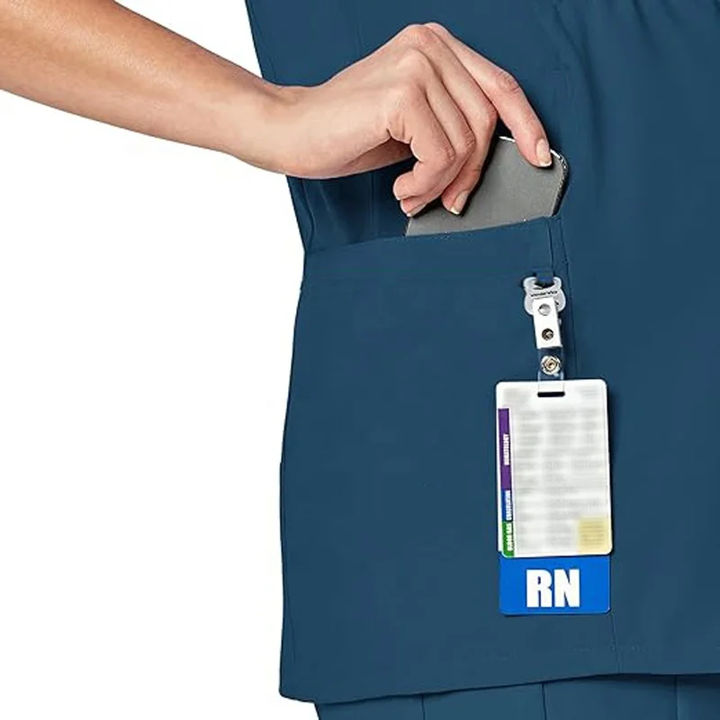 Custom Wholesale Women V-Neck Top Hospital Medical Nurse Maternity Scrubs Uniform Suit Set for Pregnant Women