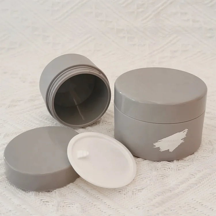 High Quality Manufacturer PET Cosmetic Cream Jar Wholesale Luxury 50g Petg Cosmetic Loose Powder Jar With Sifter