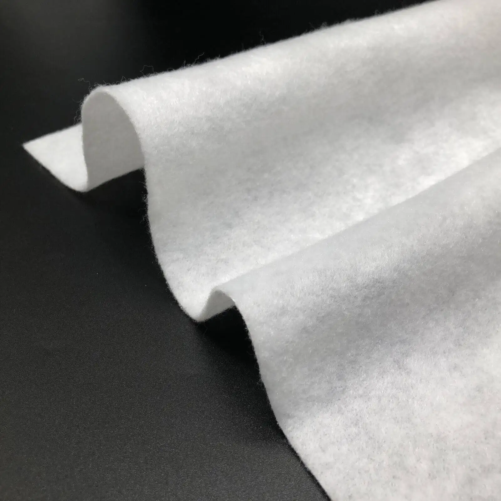 50gsm - 500gsm Plain Style Needle Punched Non Woven Fabric 100% Polyester Material Non-woven Punch Needle Cloth