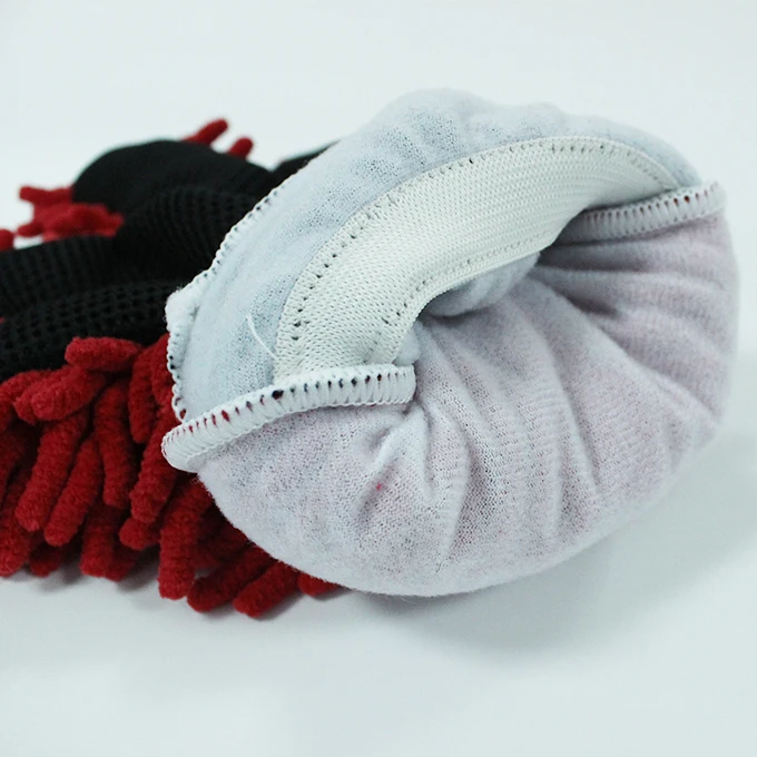 Plush soft multifunction double-sided chenille sponge microfiber 5 finger car wash mitt cleaning dusting glove