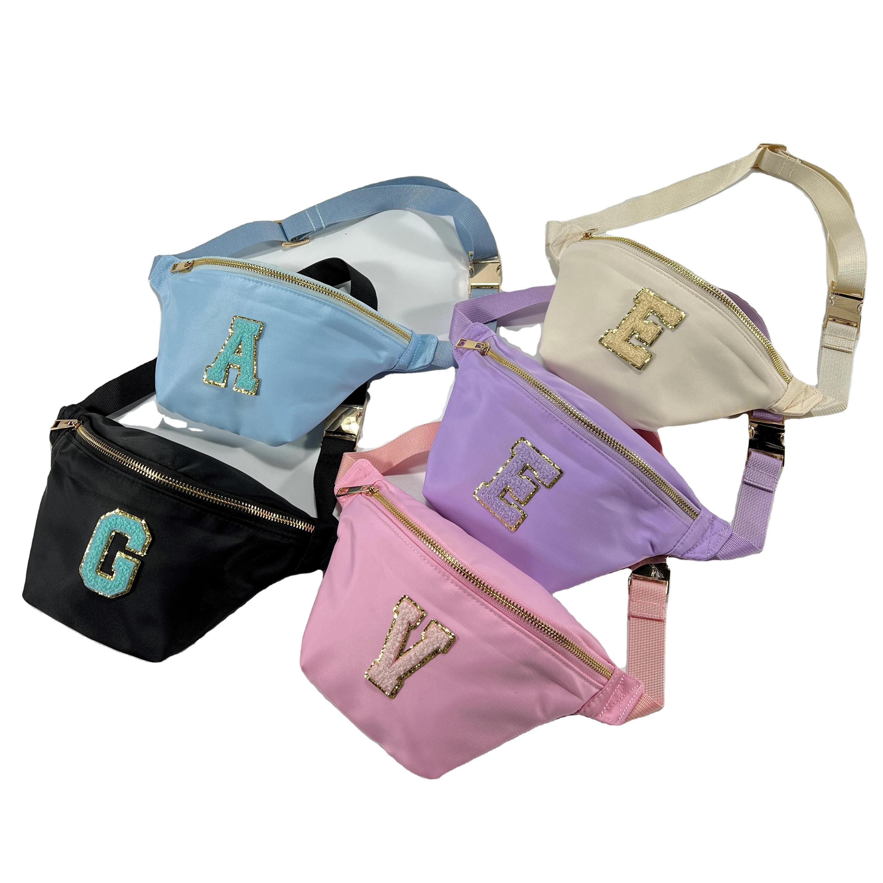 New Products Customizable Durable Multi Color Fanny Pack Custom Logo Waist Bag Waterproof Nylon Fanny Pack