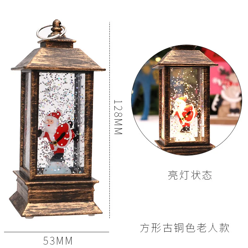 HY-142  Water Lanterns Small Hanging Santa Lighted Christmas Lantern