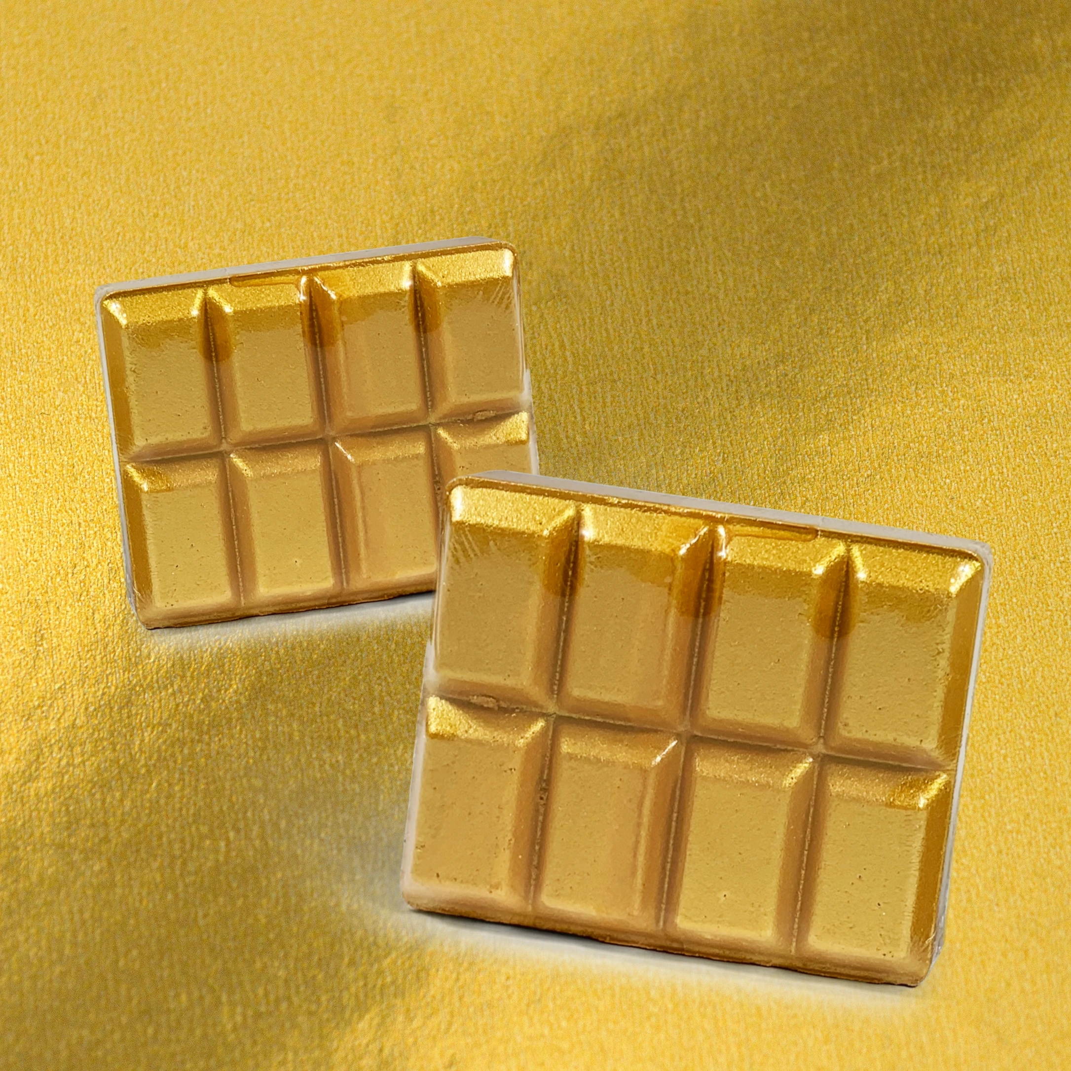 Private Label Paper Box Gift Set Golden Chocolate Shape with Mica Luxury Bath Bombs