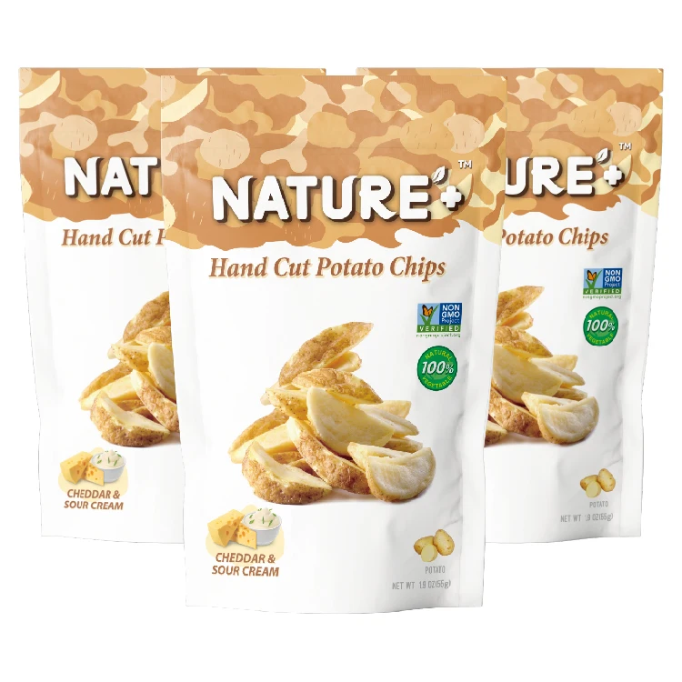 High quality control low salt vegan gluten free popped potato chips baked not fried crispy bite better taste