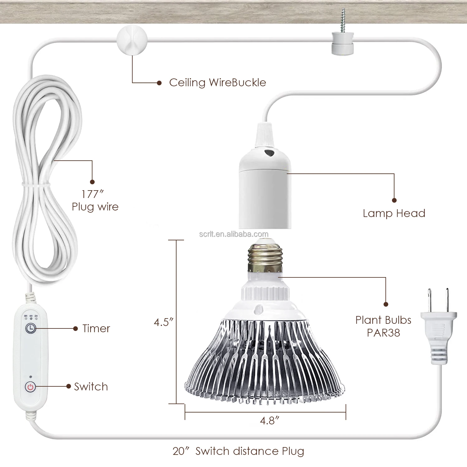 E27 Full Spectrum samsung Grow Light Hydroponics Grow 25W with UV Led Plant Light Bulb