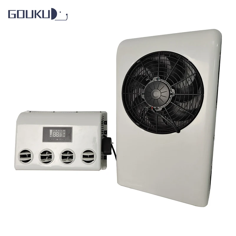 Split 12 Volt Remote Control Electric APU 12V Truck Sleeper Parking Air Conditioner with high cooling electric compressor