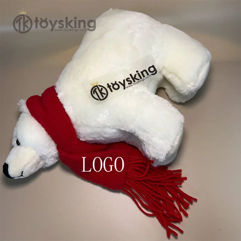 Soft Glacier polar bear stuffed animal toy Christmas plush doll customized polar bear decorate toy