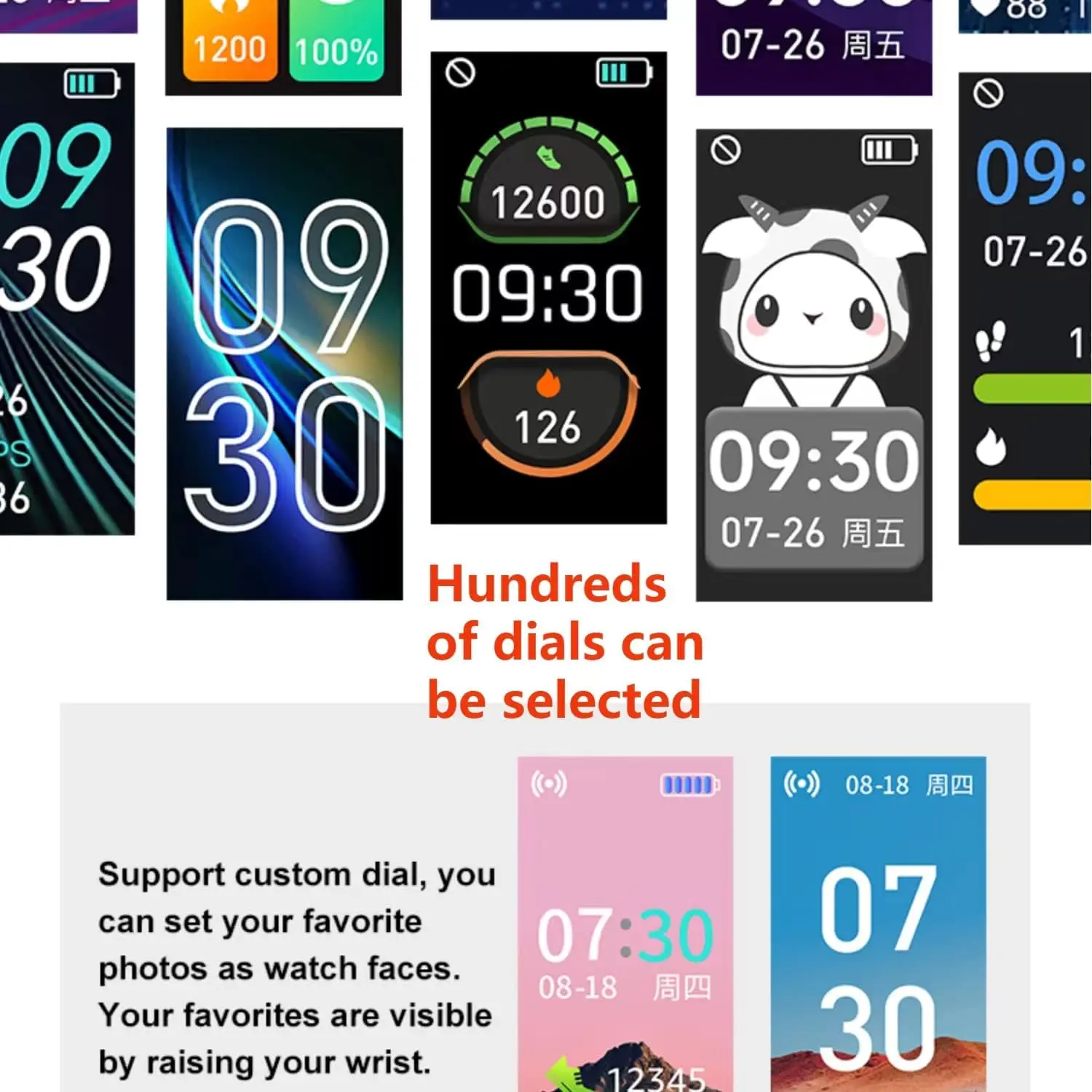 Fitness Tracker with Heart Rate Blood Pressure Sleep Monitor Activity Smart Watch Pedometer for Kids Man Women