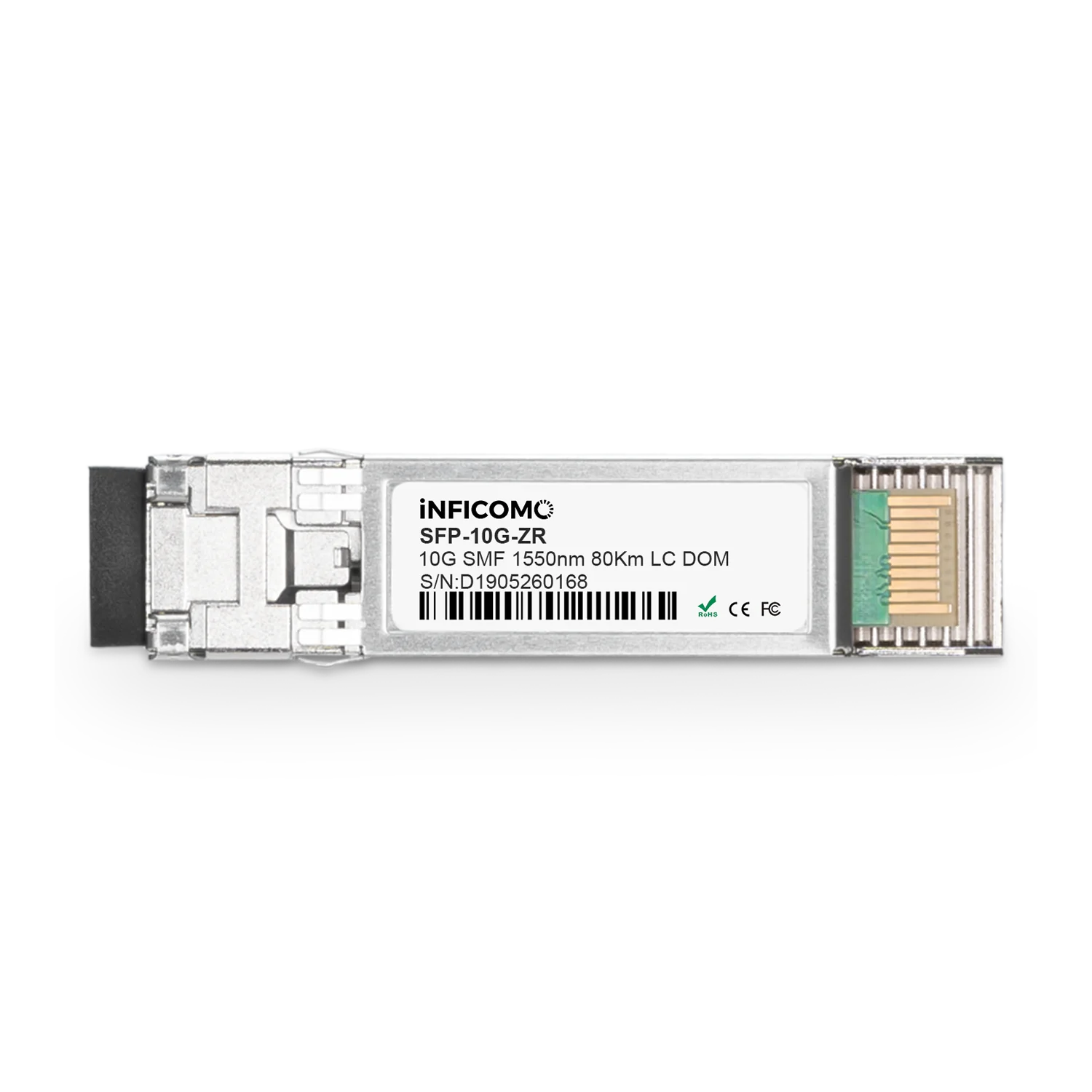 Оптический трансивер 10G SFP+ 80 км 1550 нм с разъемом LC DOM для одномодового оптоволокна