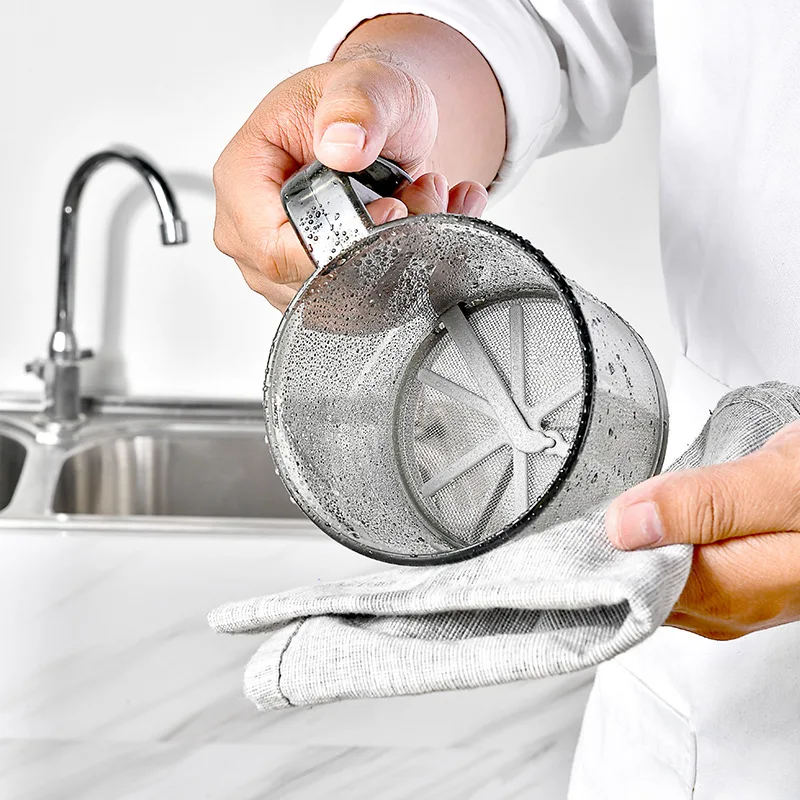 Plastic PP Whiskware Baking Tool Cup Filter Screen Batter Dispenser and Mixer with Squeeze Handle Measuring Label