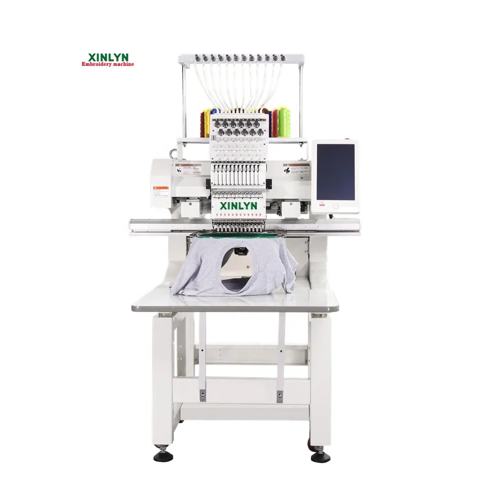 High speed one head dahao software 15colors size400*600mm shop home  use  shirt garments hat logo sewing embroidery machine sale