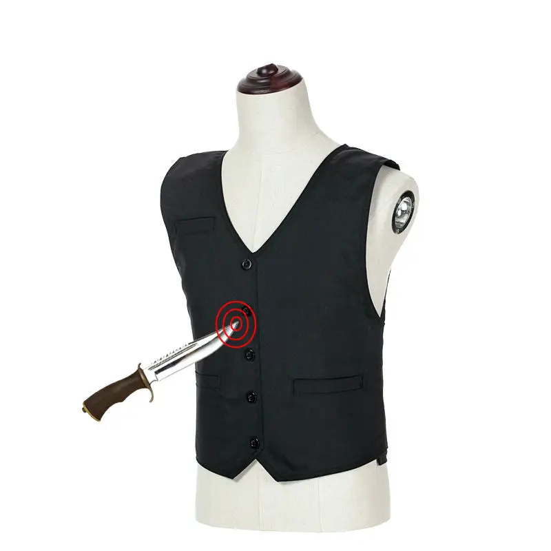 Safety Protection V Neck Cut Resistant Black Vest Cut Resistant T-Shirt Business Men Soft Vest