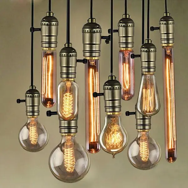 e12 e14 e26 e27 b22 ampoule incandescent filament lamp bombilla vintage Edison light bulb A19 ST64 ST58 G80 G95 G125 C35 T30 T45