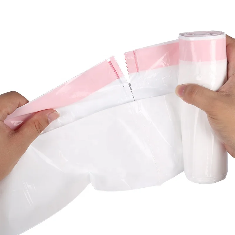 Custom drawstring cat disposable litter bag,cat  litter box lined with waste bag