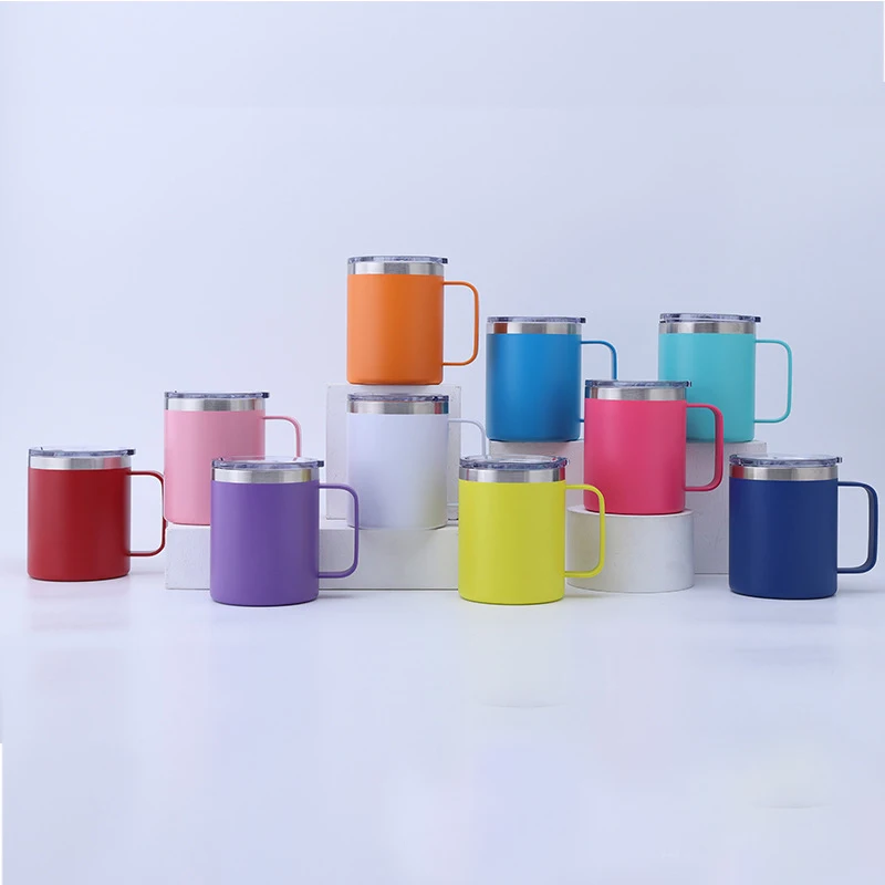 IMOGY Custom 14oz Double Wall Stainless Steel Wine Glass with Straw 304 Thermos Mug with Frosted Spray Lid 12oz Capacity OEM