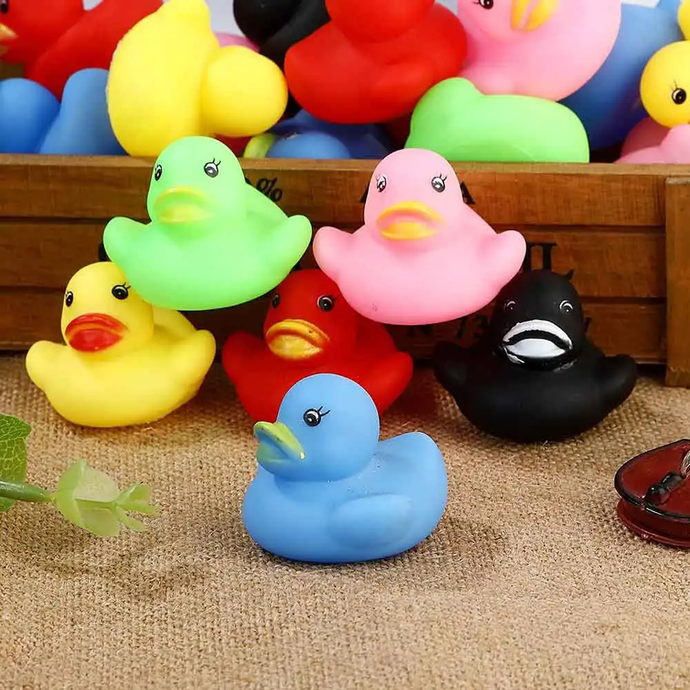 Pool Activity Custom Logo Multi Color Assortment Purple Blue Bulk PVC Assorted Mini Rubber Ducks