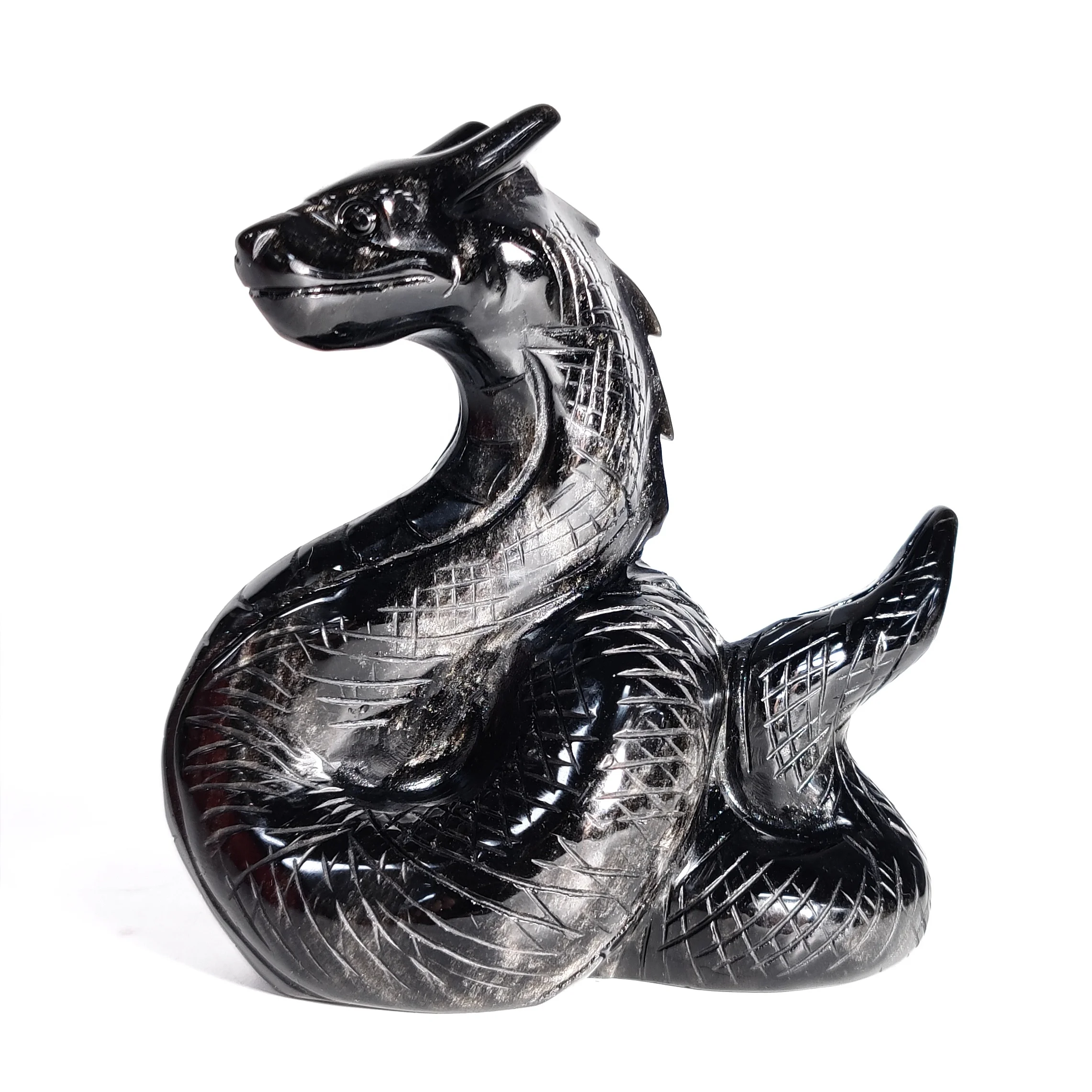 wholesale Natural Crystal High Quality Hand craved crystal dragon for decoration