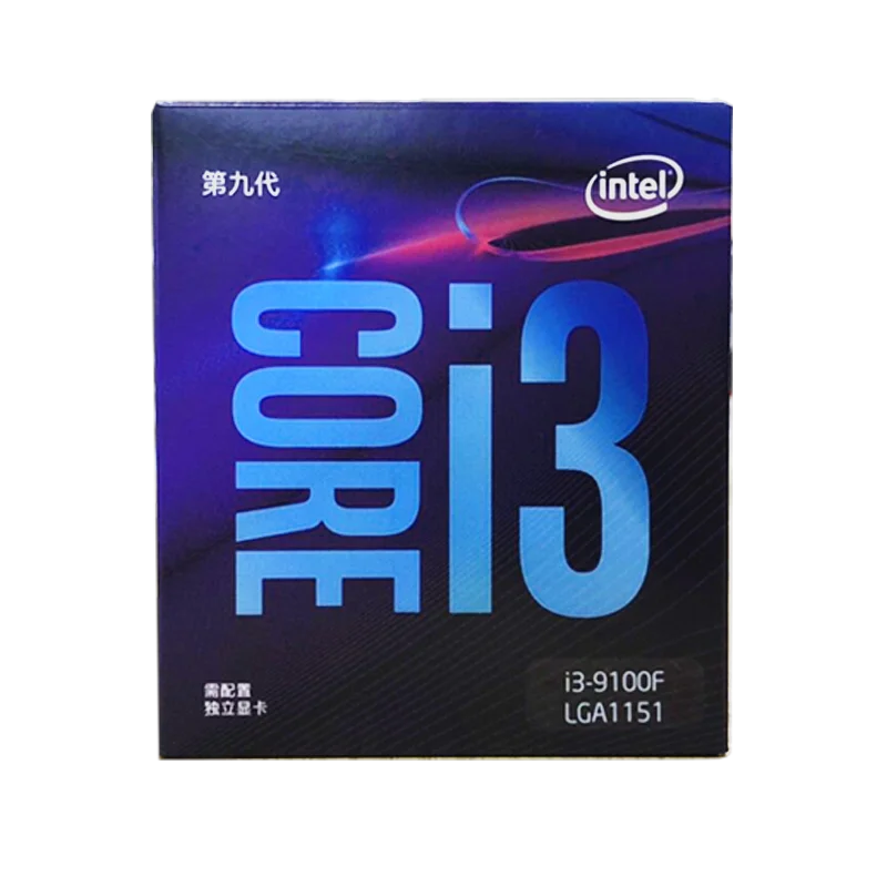  Процессор i3 9100F Core четырехъядерный в коробке процессор LGA1151 3 6 ГГц четыре потока поддержка DDR4 для настольного