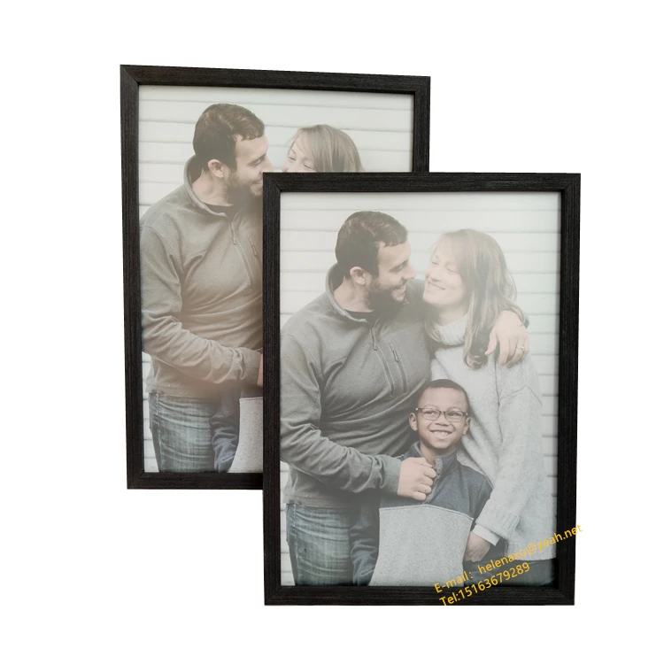 Family Memory Use Vertical And Horizontal Placement Natural Black Oak Color Wood Photo Frame In Size A1 A2 A3 A4 A5