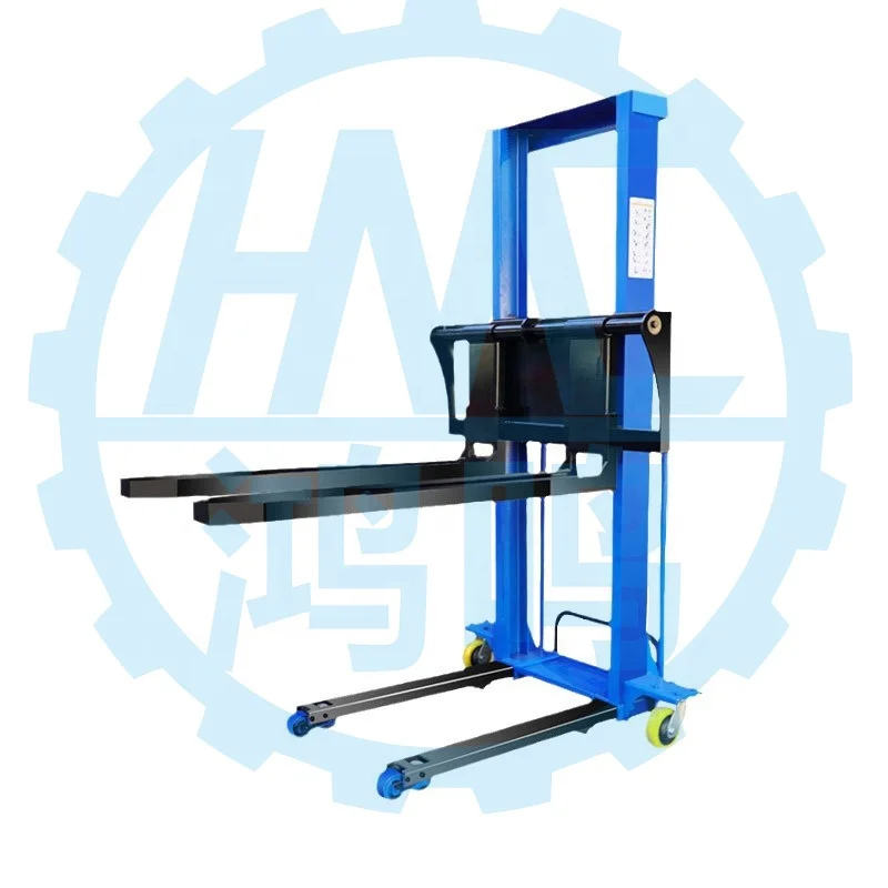pallets electric stacker full electric self loading stacker 0.5ton 1ton capacity with lithium battery made in China