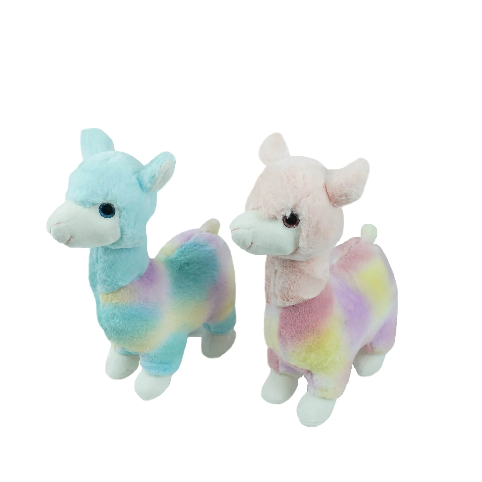Custom Brand Logo Fashion Pretty Mini Cute Colorful Rainbow Alpaca Animal Plush Sheep Toy