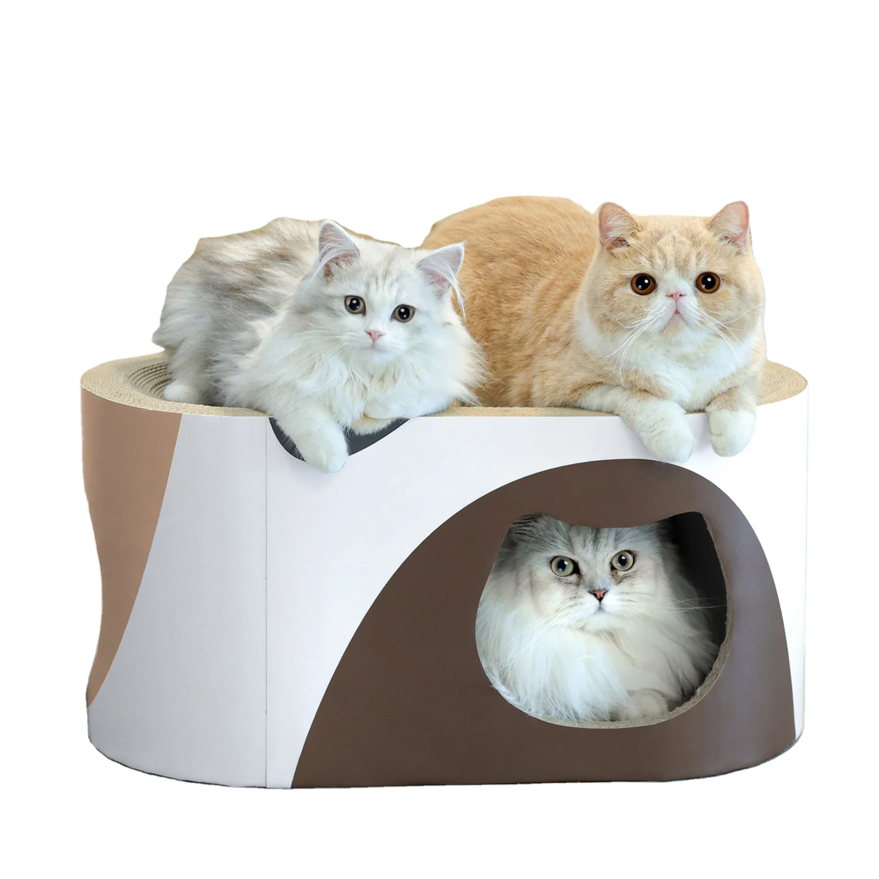  Pet interactive cat toys minimalist scandinavian house round scratcher lounge