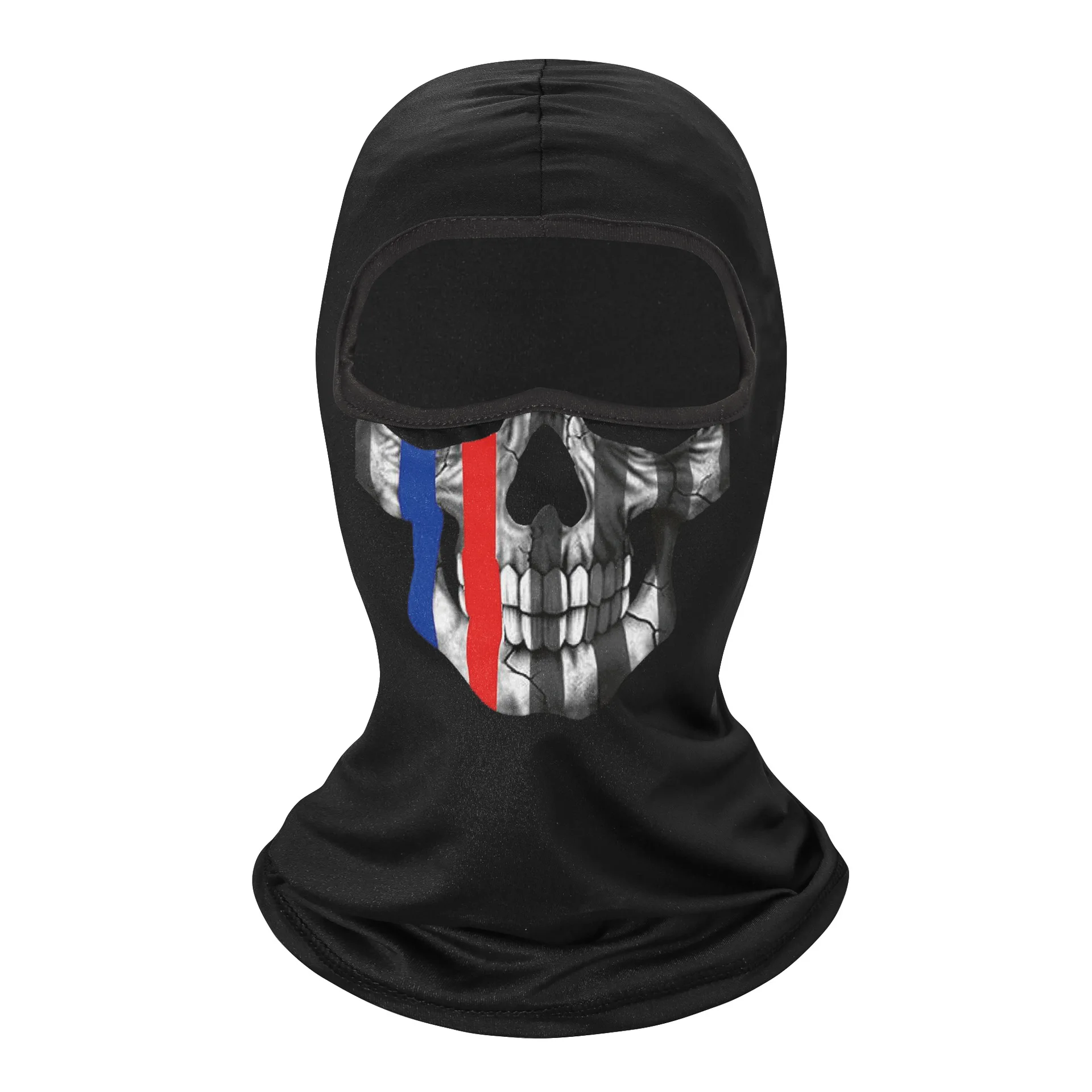 JX Custom Logo  Skull Print Balaclava Cosplay Costume Ghost Full Face Bike Face Mask Outdoor Motorcycle Riding Men Hat Ski Caps