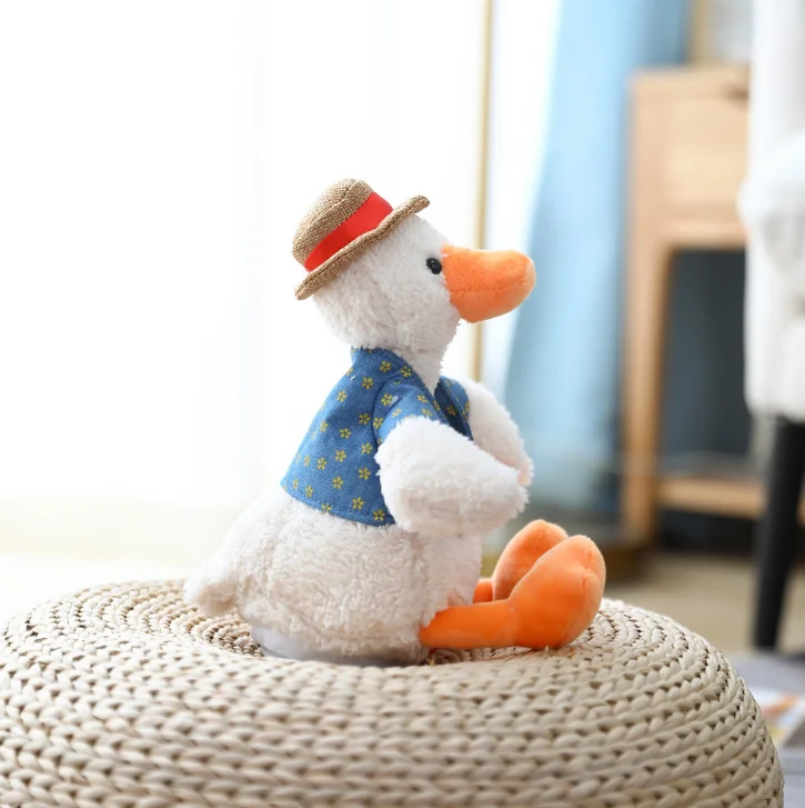 
Hot Sale On Amazon Yellow Repeat Talking Duck Plush Toys Singing And Recording For Kids 