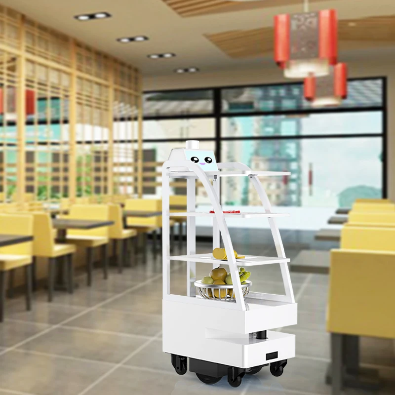 Autonomous Delivery Robot Driverless Delivery Service Robot Intelligent Food Distribution Waiter Hotel Delivery Food Robot
