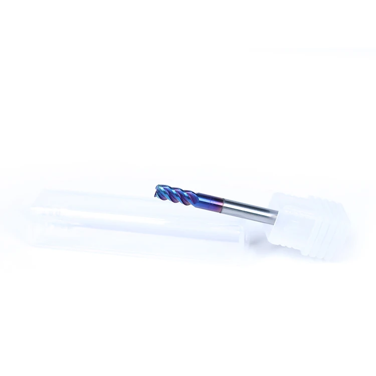 High hardness Strong wear resistance, fast chip removal Carbide 4 Flute Corner Radius End Mills HRC65 Round Nose Cnc Milling