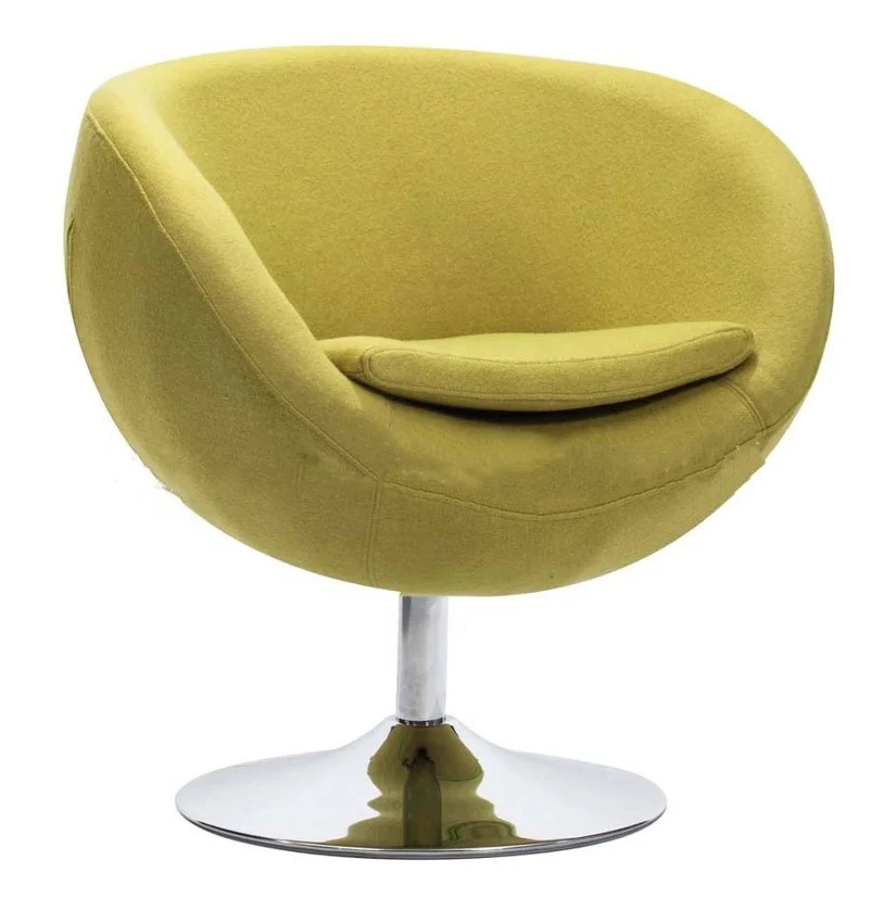 Modern Nordic Living Room Hotel Lobby Parlour Round Boucle Dining Chair Leather Fabric Accent Swivel Lounge Egg Ball Chair