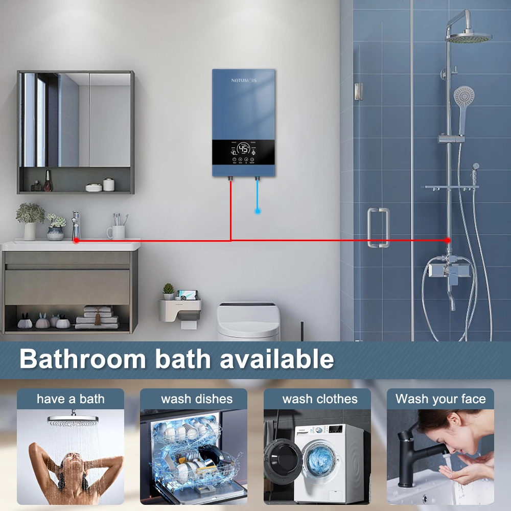 Electric boiler hot water tankless Smart instant water heater for hotel shower instantaneous geysers for household bath