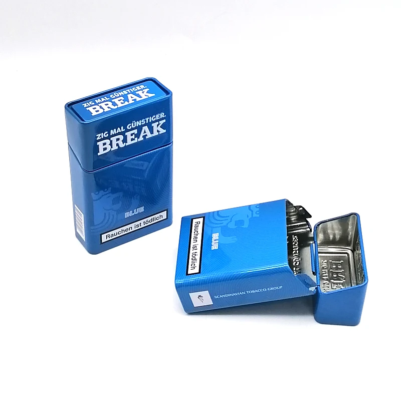 hinged metal burn box long-filter burn tin classic unfiltered case