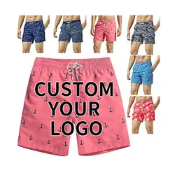 Sublimation Printed Swimming Swimwear With Logo Mens Swim Wear Fitness Custom Boardshorts Beach Shorts Swim Trunks For Men