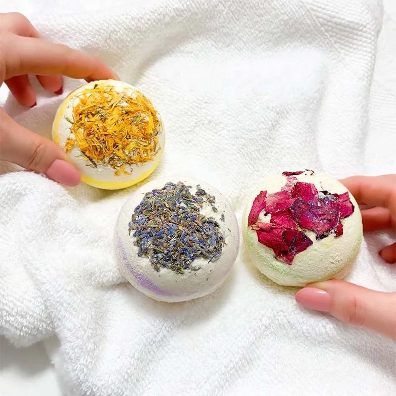 High Quality 100% natural organic ingredients large bubble bath fizzies 100mg cbd bath bomb with mixed fragrances