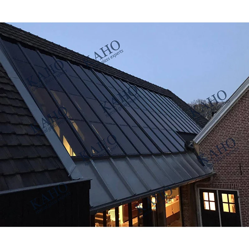 Colored Transparent CdTe Thin Film Glass Solar Module  Pv Glass Bipv Sun PowerSolar Panel Glass Facade For Building