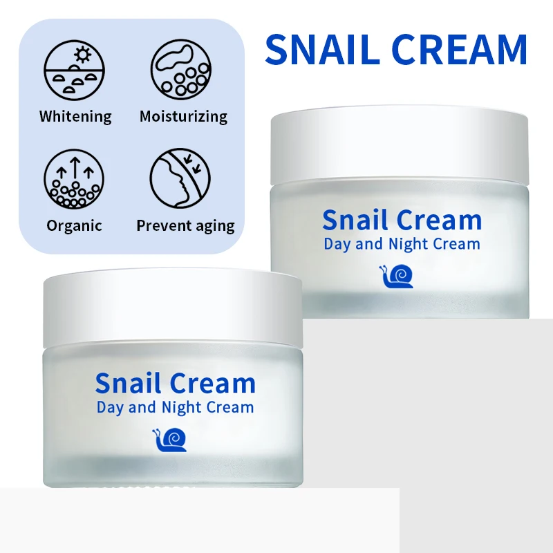 OEM No Logo Custom Collagen Repairing Face Cream for Dry Skin Face Whitening Brightening Gold Snail Gel Cream Free Adults Female
