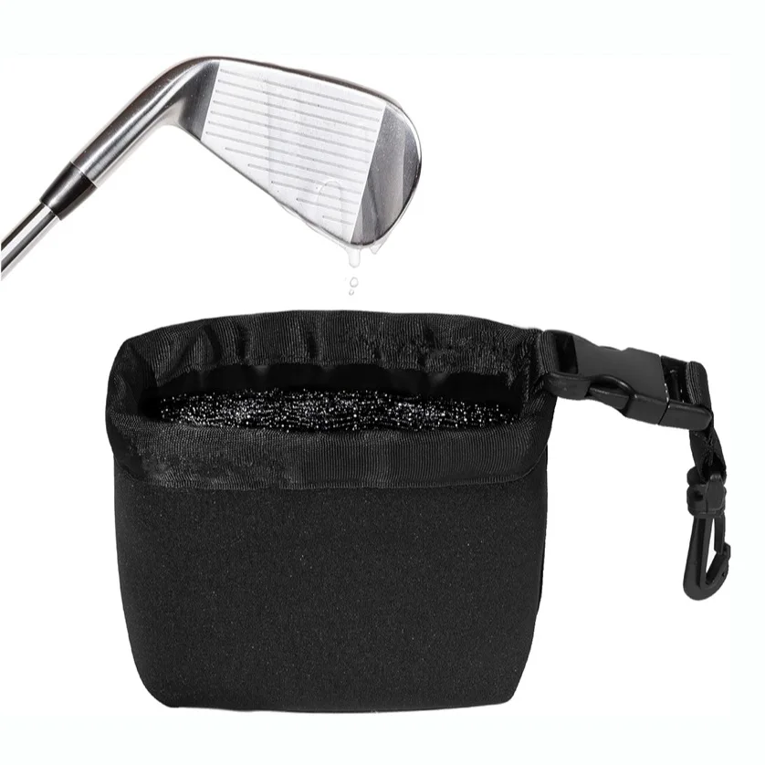 Golf Club cleaner Golf Ball Cleaning Bag with Detachable Clip,