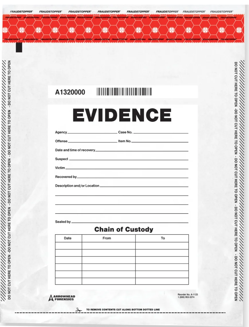 Прозрачный защитный пластиковый депозитный пакет с защитой от конвертов