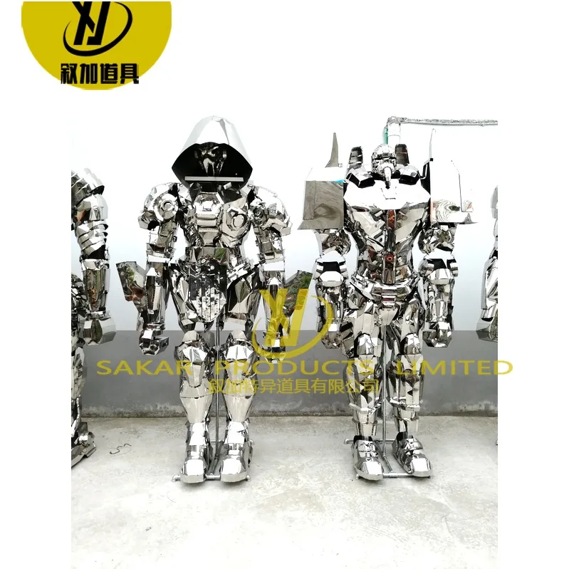 2024 New Style Show Legs Animatronic Raptor led robot stilt walker costume giant robot costume