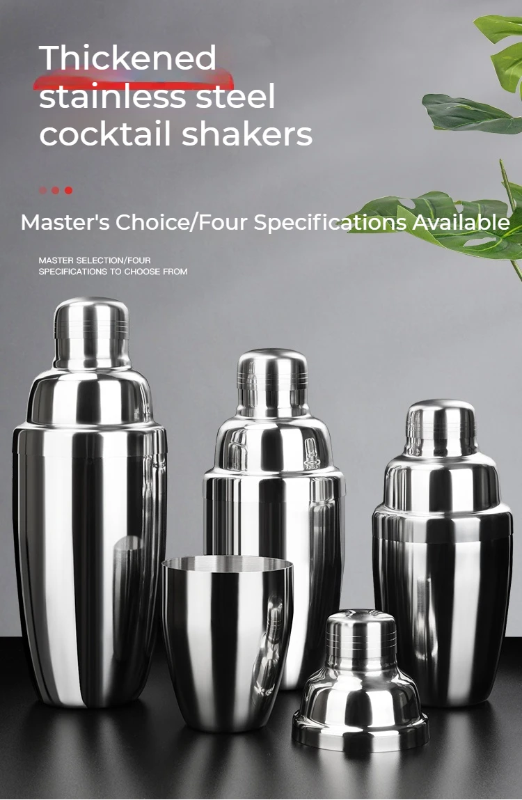 Hot Sale 11-Piece 750ml Cocktail Shaker Set Stainless Steel Bar Accessories for Home Bar Whiskey Maker Hotel Restaurant Supplies