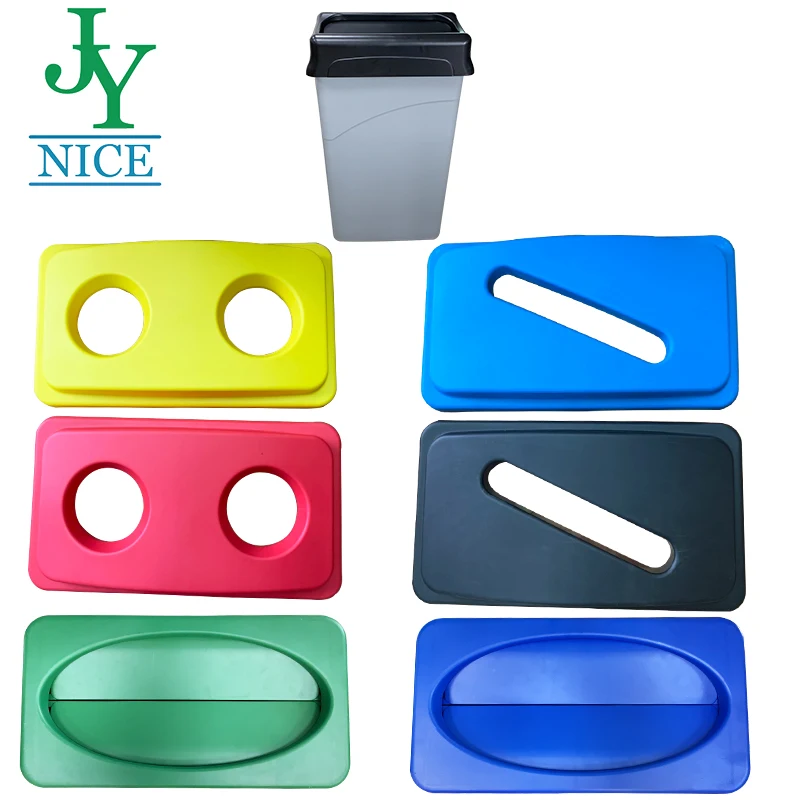 Garbage Bins Wastebin Swing Lid Small Plastic Trash Can Indoor Recycling Bin