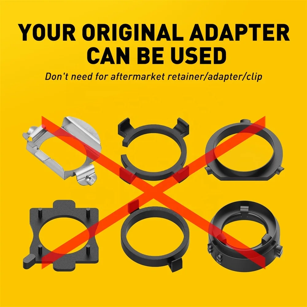 mini H7 LED Headlight Bulbs 6500K White 8 CSP Chips Super Bright 35W 1:1 Mini Size Non-Polarity No Adapter led H11 9005 9006 H4