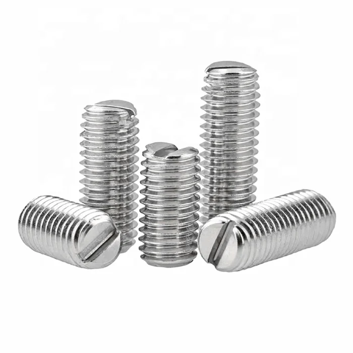 DIN 551 ISO 4766 SS 304 316 шлицевые винты с плоской точкой